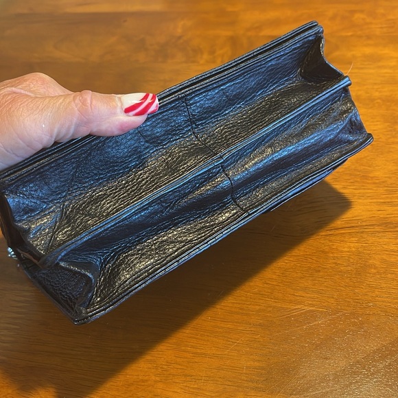 Brighton Vintage Wallet Clutch Hand Bag Crossbody Leather Silver Hardware - Picture 11 of 16